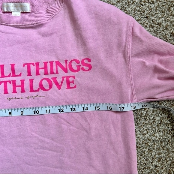 Spiritual Gangster Pink Do All Things With Love Sweatshirt XS Valentine’s Day - Picture 8 of 9